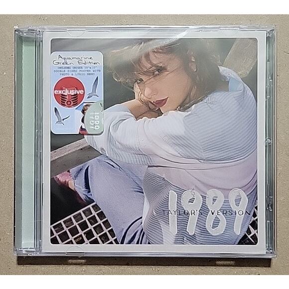 TAYLOR SWIFT - 1989 Aquamarine Green Deluxe Poster Edition CD - Picture 1 of 2